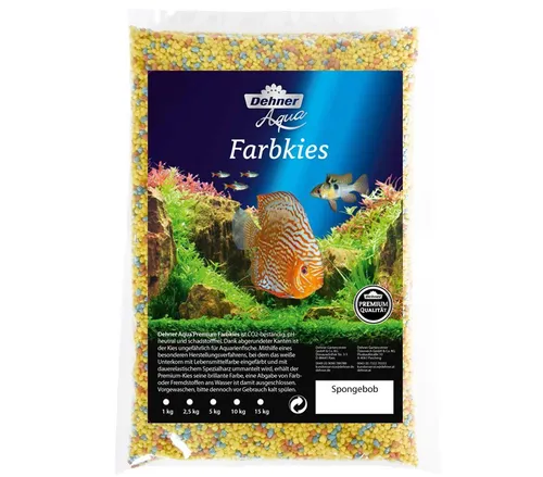 Dehner Aquarienkies Aqua Premium Farbkies, Körnung 2-3 mm, 5 kg, ph-neutral und in vielen Farben verfügbar