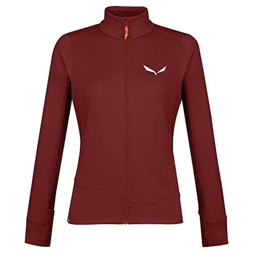 Salewa Puez PL Damen Sweater - Dunkelrot - Größe 40 - Funktionsjacke für Damen, leicht und atmungsaktiv, ideal für Outdoor-Aktivitäten und wechselhaftes Wetter.