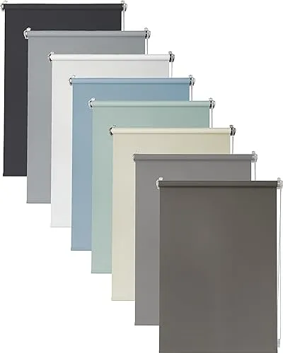 Deco4Me Seitenzugrollo (70 x 160 cm, Braun) - Blickdicht & lichtdurchlässig - werkzeugfreie Montage ohne Bohren - Jalousien & Rollos für Fenster - Tageslichtrollo, Klemmrollo (Stoffbreite 66 cm)