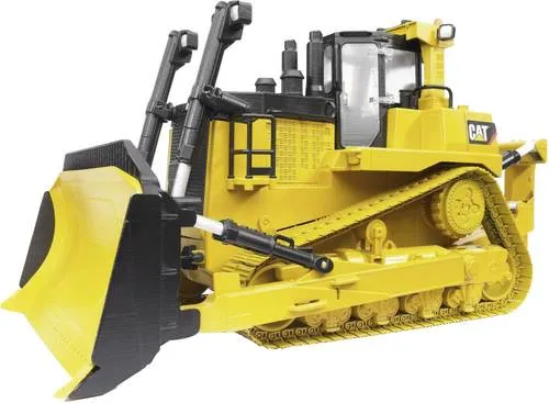 bruder 02452 Baustellenfahrzeug CAT Kettendozer - Maßstab 1:16, mit verstellbarem Planierschild und beweglichem Heckaufreißer, ideal für Kinder ab 4 Jahren