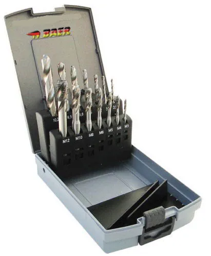 Maschinengewindebohrer Satz BAER HSSG Handgewindebohrer-Sätze M2 - M20 metrisch