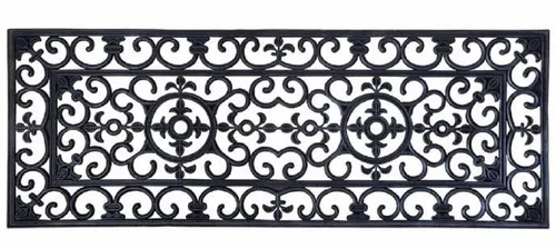 Esschert Design Schmutzfangmatte XL - Fußmatte in schwarz aus hochwertigem Gummi, ideal für Innen- und Außenbereiche, mit extra breiter Größe von 120 cm x 45 cm für optimale Sauberkeit und Stil.