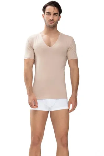Mey Dry Cotton Functional V-Neck Shirt Beige 6XL Herren - Herren-Shirts – Atmungsaktives T-Shirt aus Coolmax-Material mit Anti-Geruch-Effekt für den ganzen Tag Frische und Komfort.