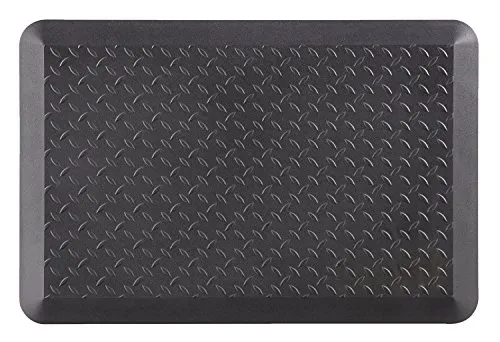 Unicomfort AntiErmüdungsmatte 90 x 60 x 1,5 CM mit Diamantprofil - Sportmatte mit rutschfestem Diamantprofil für sicheren Stand, ideal für lange Stehzeiten am Arbeitsplatz. Reduziert Ermüdung und Unfallrisiko.