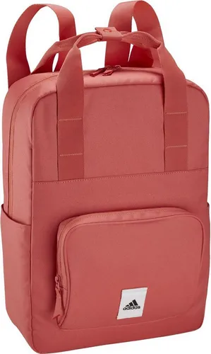 adidas Unisex Prime Backpack - Preloved Scarlet/Off White/Black - Rucksack aus 100 % recyceltem Polyester mit 20,75 l Volumen, ideal für umweltbewusste Abenteuer. Praktische Reißverschlusstasche und Seitentaschen für Trinkflaschen.