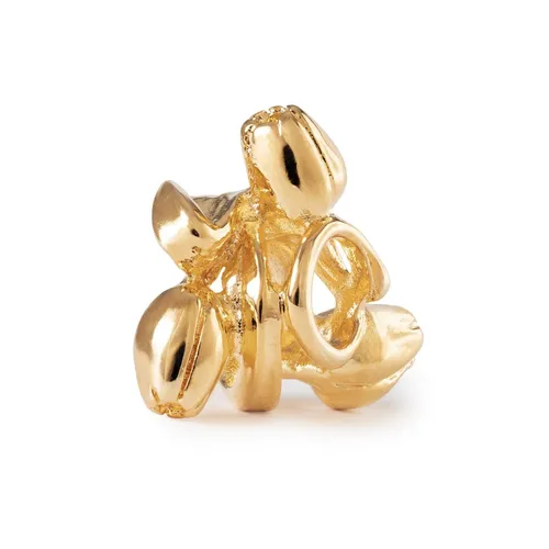 TROLLBEADS Charm Tulpe des Optimismus mit 18 Karat Vergoldung