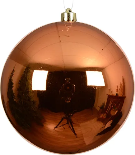 Weihnachtskugeln Kunststoff 20cm 1 Stück - Warmorange