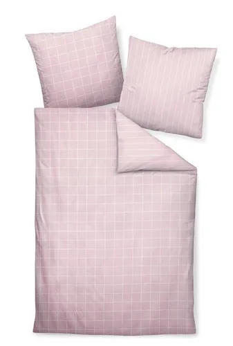 Janine Kissenhülle Mako-Satin Kissenhülle Kiss. 40x40 modernclassic rosa, (1 Stück), Kissenbezug für Dekokissen Zierkissen Kissenhülle