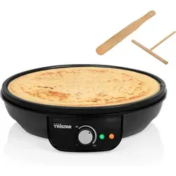 Tristar Crépes Maker Schwarz - Perfekte Pfannkuchen am Tisch - Crêpes-Maker mit 30 cm Antihaftplatte, ideal für gesellige Abende und schnelle Zubereitung von Pfannkuchen oder Omelettes.