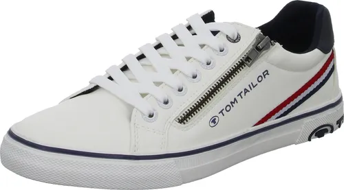 TOM TAILOR Herren Sneaker 5380503, Weiß, 45 EU - Herren-Sneaker aus bequemem Polyester, ideal für lässige Outfits und den Alltag, mit flacher Absatzform und schmaler Passform.