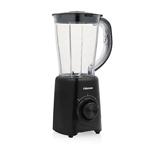 Tristar Standmixer BL-4476 – 1,5 Liter Krug, 500 Watt, 4 Edelstahlklingen - Standmixer mit 500 Watt Leistung, 2 Geschwindigkeitsstufen und Impuls-Funktion für perfekte Mix-Ergebnisse. Ideal für Eis und köstliche Getränke!