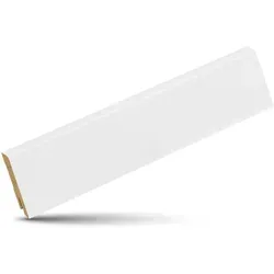 Kgm Sockelleiste Modern Abgeschrägt Weiß Mdf 16 X 58 Mm 2,4 M