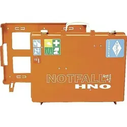 Notfallkoffer Arzt + Praxis HNO orange - Praktischer Notfallkoffer für Ärzte zur schnellen Hilfe bei Notfällen. Mit umfassender Ausstattung für Beatmung, Diagnostik und Wundversorgung. Robustes Design und individuelle Anpassungsmöglichkeiten für jeden Einsatz.