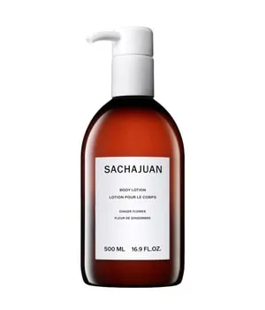 SACHAJUAN Body Lotion Ginger Flower - 500 ml - Ganzkörperpflege mit feuchtigkeitsspendender Formel und verjüngenden Inhaltsstoffen. Der exquisite Duft von Bergamotte und Zitrone sorgt für ein verwöhnendes Erlebnis. Vegan und frei von Parabenen.