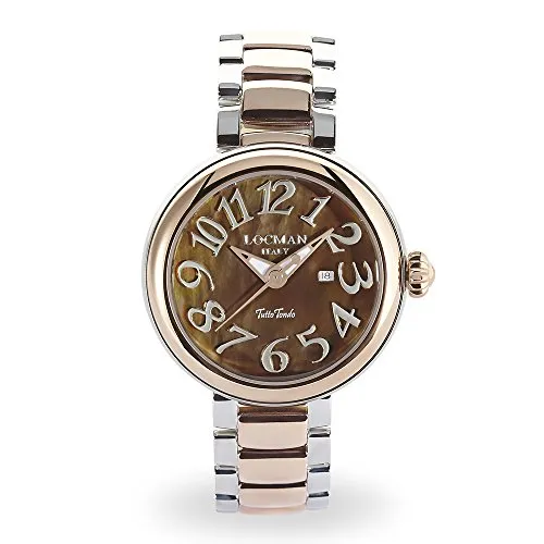 Locman Italy Damenuhr Tutto Tondo braun Stahl 40 mm Ref. 360