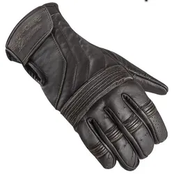 Black-Cafe London Vintage Motorradhandschuhe - Braun, Größe XS für Männer - Motorradhandschuhe im Vintage Design mit Stretch Einsätzen für optimalen Komfort und Handballen-Polster für zusätzlichen Schutz.