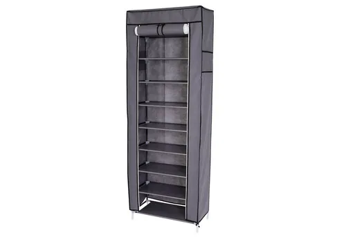 dibea Faltschrank schmal mit Vlieshülle 60x160x30 cm, grau - Praktischer und schmaler Kleiderschrank mit atmungsaktiver Vlieshülle. Ideal für platzsparende Aufbewahrung. Mit einfacher DIY Montage und hoher Traglast für Kleider und Accessoires.