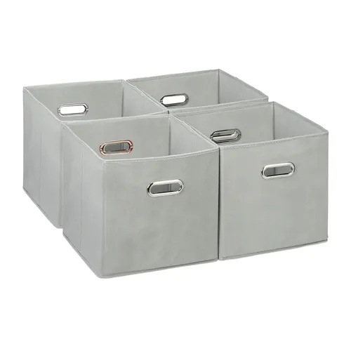 Aufbewahrungsbox 4x Faltkiste 30x30x30cm Schrankbox faltbar Stoffbox Regalbox
