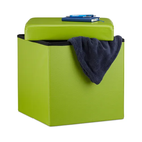 Faltbarer sitzhocker Aufbewahrungshocker Sitzbank mit Stauraum 40 L leicht