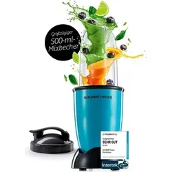 GOURMETmaxx Mixer Mr. Magic 4-tlg. | Kompakter 400W Smoothie Maker - Standmixer für kreative Smoothies, Shakes und Dips. Mit 400W Motor, 500ml Fassungsvermögen und 8 Funktionen in einem Gerät – ideal für schnelle und einfache Zubereitung!