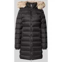 Tommy Jeans Damen Daunenmantel Essential Hooded Down Coat - Funktionsjacke mit abnehmbarer Kapuze und Kunstpelz, bietet optimalen Tragekomfort und schützt bei Wind und Wetter – ideal für kalte Tage.