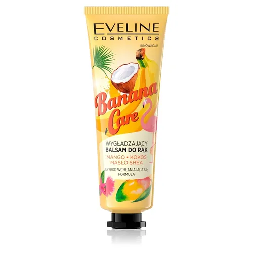 Banana Care Wygładzający Balsam do Rąk 50ml von Eveline Cosmetics - Handcreme mit intensiv pflegender Formel für geschmeidige und hydratisierte Hände, ideal für die tägliche Anwendung.