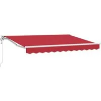 vidaXL Elektrische Markise Rot 3 x 2,5 m - Praktische, einziehbare Markise für Gärten und Terrassen. Mit einfacher Bedienung per Kurbel oder Fernbedienung bietet sie flexiblen Sonnen- und Wetterschutz. Robuste Materialien garantieren Langlebigkeit und Stabilität.