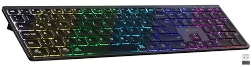 GeneralKeys Akku-Funktastatur mit Bluetooth, Scissor, 7 Farben, deutsch-Schweiz