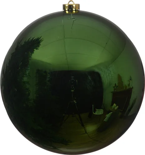 Weihnachtskugeln Kunststoff 20cm 1 Stück - Piniengrün