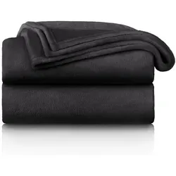 Wohndecke Kuschelige Fleecedecke, Oeko-Tex zertifizierte Decke, Blumtal grau 150 cm x 200 cm