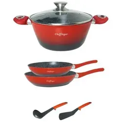 Cheffinger Topf-Set 6 tlg – Induktionsgeeignetes Kochtopf Set