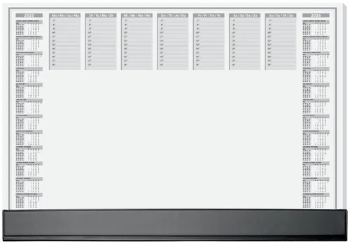 SIGEL Schreibtischunterlage Office weiß 40 Blatt - Praktische Schreibtischunterlage für Ordnung und Übersicht, ideal für Büro und Home Office. Mit schwarzer Schutzleiste und unbeschichteter Papieroberfläche.