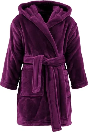 REDBEST Kinder-Bademantel Perris mit Kapuze Beere Größe 98/104