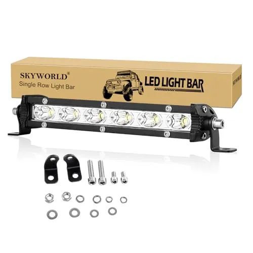 SKYWORLD 7 Zoll 18CM 30W Led Arbeitsscheinwerfer Bar 12V 24V Zusatzscheinwerfer Offroad Scheinwerfer Wasserdicht Led Strahler für 4x4 Auto Off road SUV UTV ATV Traktor Rückfahrscheinwerfer