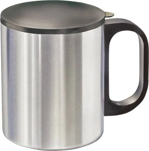 MATO interpräsent Thermobecher Edelstahl (gebürstet), Schwarz 0.280l 4119 - Thermostassen & -becher, ideal für unterwegs mit doppelter Isolierung für langanhaltende Temperaturkontrolle