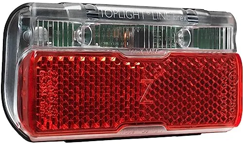 Busch & Müller B&M Line Brex Rücklicht - Fahrradbeleuchtung mit Bremslichtfunktion, ideal für E-Bikes, sicher unterwegs dank deutschem Gütezeichen und praktischer Gepäckträgerhalterung.