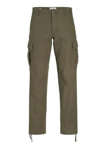 Jack & Jones PlusSize Cargohose JPSTKANE JJBARKLEY CARGO PANT NOOS grün 46 - Herren-Stoffhosen mit relaxed fit, aus 100% Baumwolle, pflegeleicht und perfekt für modische Looks im Alltag.