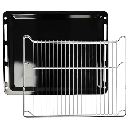 vhbwx Backblech & Gitterrost Set für Siemens Backöfen - 45,5 x 36,4 cm - Hochwertiges 2-teiliges Set für Siemens Backöfen. Ideal zum Backen von Kuchen und Brot. Langlebig, hitzebeständig und spülmaschinenfest – die perfekte Ergänzung für Ihre Küche!