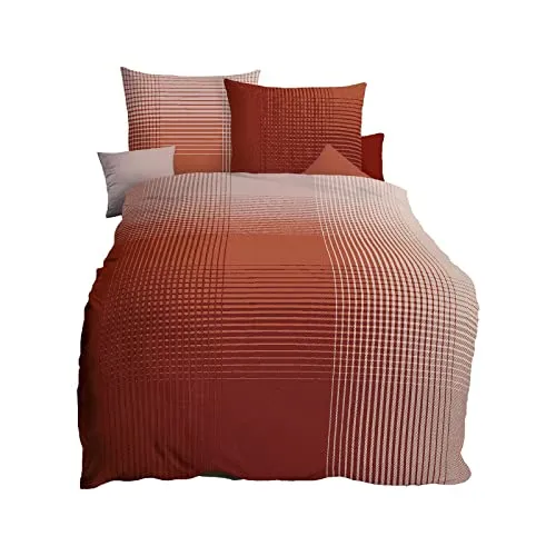 Kaeppel Mako-Satin Bettwäsche Master Terra, 1 Bettbezug 155 x 220 cm + 1 Kissenbezug 80 x 80 cm