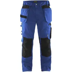 Blakläder Handwerker Bundhose 1555 1860 - Kornblumenblau/Schwarz - Größe 46 - Funktionale Handwerker Bundhose mit praktischen Taschenlösungen, ideal für den Arbeitsalltag. Robustes Mischgewebe sorgt für hohen Tragekomfort und Langlebigkeit. CORDURA® Verstärkungen an Knietaschen für zusätzliche Haltbarkeit.