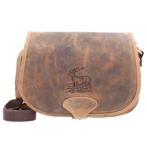 Greenburry Vintage Hunting Bag Umhängetasche aus Leder 30 cm