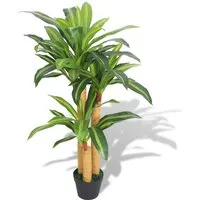 vidaXL Künstlicher Drachenbaum 100cm - Lebensechte Kunstpflanze mit Topf - Künstliche Pflanzen für Ihr Zuhause: Diese 100 cm hohe Dracaena beeindruckt mit 60 detailgetreuen Blättern und bleibt immer frisch, ideal für pflegeleichte Dekoration.
