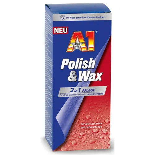 A1 Polish & Wax von Dr. Wack - Hochglanz Politur 250 ml - Autopflege & Motorradpflege - Sorgt für einen strahlenden Glanz und schützt den Lack langfristig vor Umwelteinflüssen.