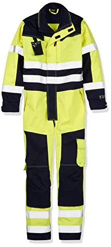 Blakläder Multinorm Overall 6378 1514 - Maximaler Schutz in Gelb/Marineblau - Arbeits- & Schutzkleidung mit flammhemmenden Reflexstreifen und robustem Material für höchsten Schutz in extremen Bedingungen, zertifiziert nach EN ISO 20471, Klasse 3.