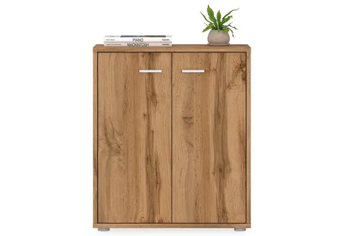 CARO-Möbel Highboard TOMMY - Moderner Schrank in verschiedenen Farben - Highboard aus melaminharzbeschichteter Spanplatte, kratzfest und leicht zu reinigen. Mit 2 Türen und einem Einlegeboden für optimale Ordnung. Perfekt für Wohnzimmer und stilvolle Einrichtung.