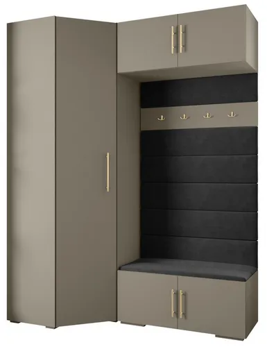 ABIKS MÖBEL Kompaktgarderobe INOVA 3 SATZ 21 – Elegantes Möbelset mit Kleiderstange und Regalen - Stilvolle Kompaktgarderobe für jeden Raum. Mit robustem Design und viel Stauraum bietet sie eine praktische Lösung für die Aufbewahrung von Kleidung und persönlichen Gegenständen. Einfacher Aufbau und moderne Optik überzeugen.