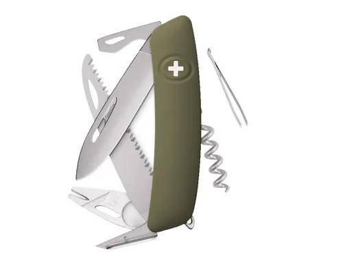 SWIZA Taschenmesser TT05R Zeckenwerkzeug AM Olive - Das SWIZA TT05R Zeckenwerkzeug AM Olive ist ein vielseitiges Taschenmesser mit 12 Funktionen. Der innovative Zeckenentferner mit Lupe ermöglicht eine sichere Handhabung. Ideal für Outdoor-Aktivitäten und die Pflege unterwegs.