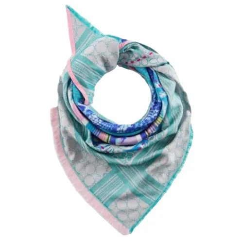 CODELLO Dreieckstuch beidseitig tragbar in Türkis in türkis von CODELLO