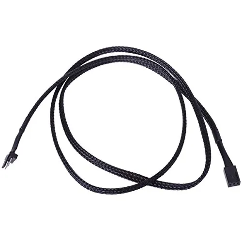 Phobya Verlängerung 3Pin Molex Ultra lang 90cm - Schwarz Kabel Lüfterkabel und Adapter