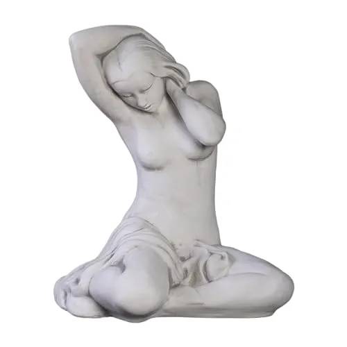 gartendekoparadies.de Erotische Akt-Figur aus Steinguss, Grau, Frostsicher, H. 50 cm, 34 kg für Außenbereich